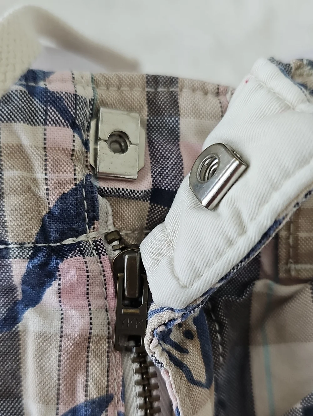 Baby Gap Botanical Plaid Motif Shorts - Navy, Beige & Pink Boys Sz 2T